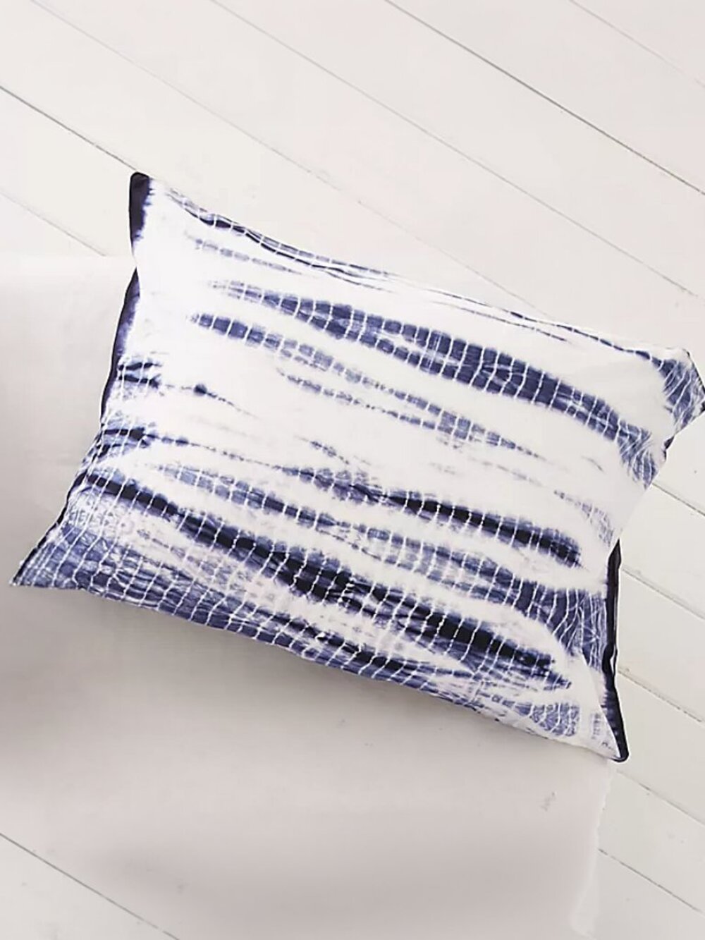 Urban Outfitters Blue Tie-Dye Shibori Streak Jersey Pillow Sham